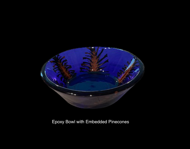 Epoxy Bowl with Embedded Pinecones